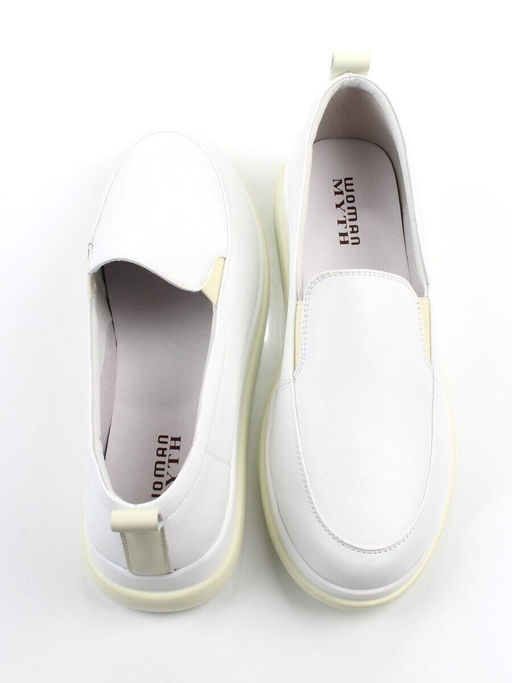 06-M27-6 WHITE Туфли женские (натуральная кожа)