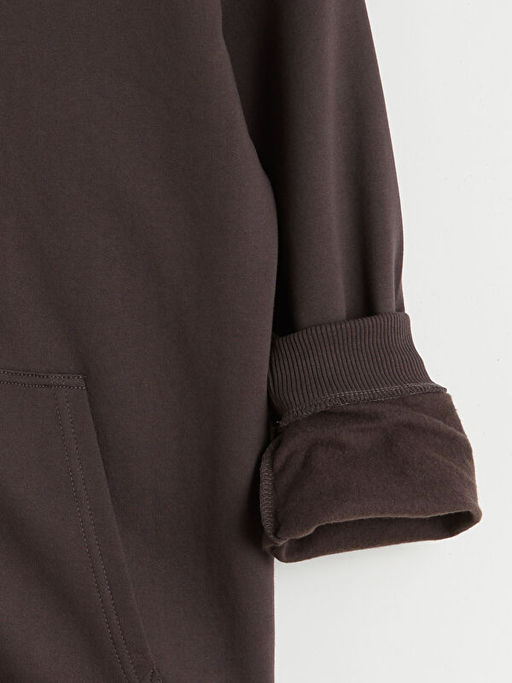 Kap??onlu Erkek ?ocuk Kal?n Fermuarl? Sweatshirt