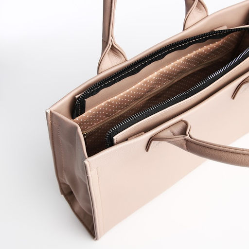 Сумка женская тоут TEXTURA на молнии, 33×9×23 см, бежевая