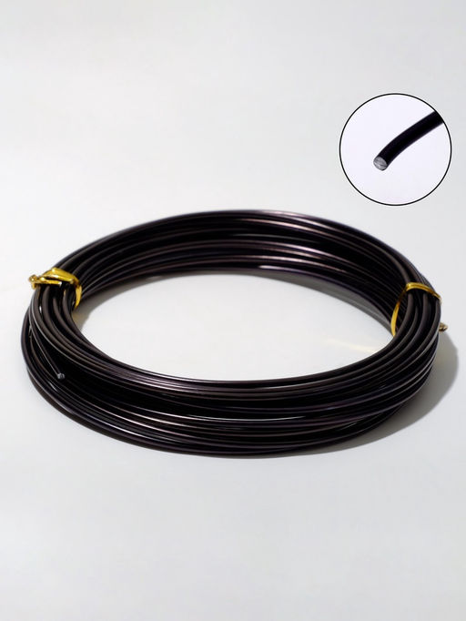 Проволока для плетения d=2 мм, намотка 5 м, чёрная