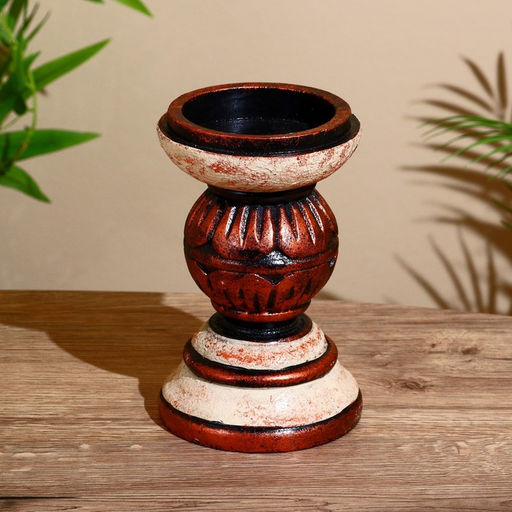 Подсвечник «Кубок», 12×12×19 см, дерево албезия