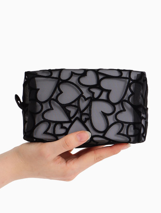 Косметичка дор Сердца 17,5*9*11, отд на молнии, черный