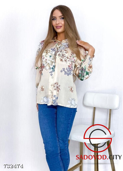 Блузка с цветочным принтом - Bruno фото 4