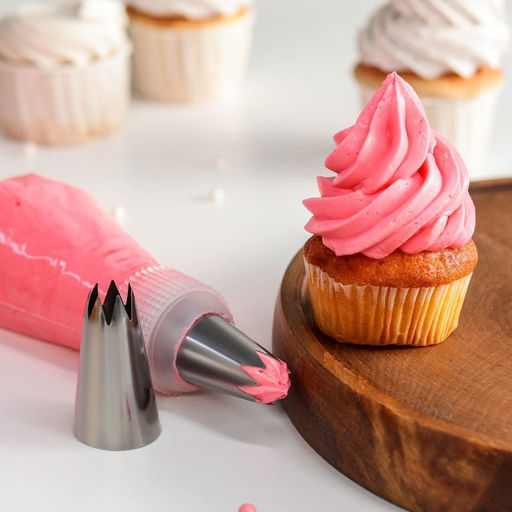 Цена за 20 шт. Насадка кондитерская KONFINETTA Открытая звезда, d=3 см, выход 1 см, нержавеющая сталь  фото 2