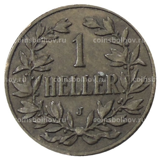 Монета 1 геллер 1911 года J Германская Восточная Африка