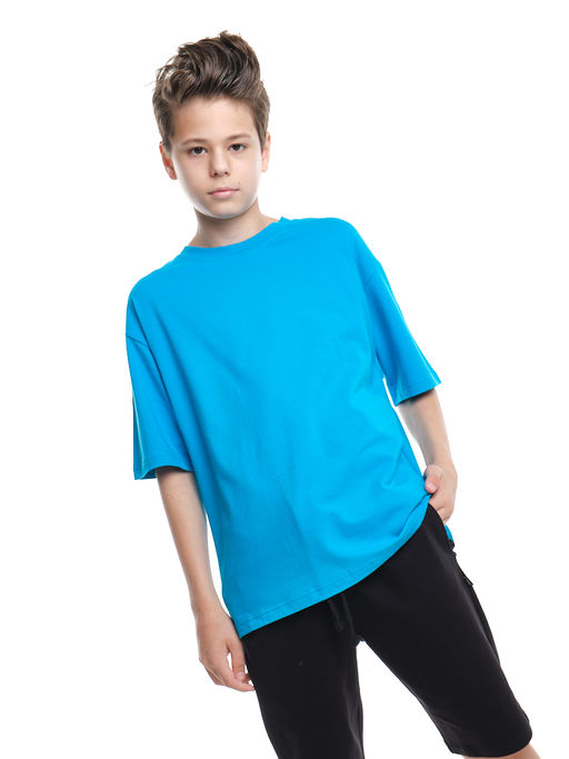 Футболка фисташковая детская хлопок подросткам 22-7627 - Mini maxi фото 20