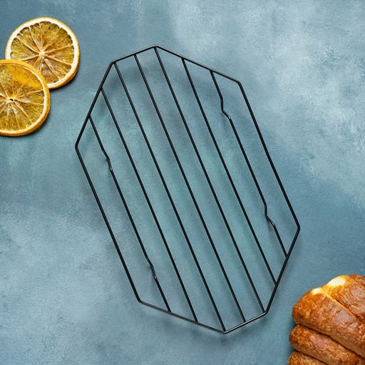 Решётка для глазирования и остывания кондитерских изделий KONFINETTA «Октаэдр», 25×15×1.8 см, цвет чёрный