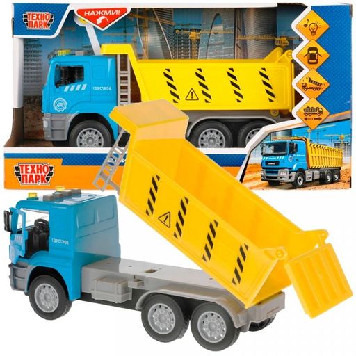 . Машина "Kamaz Самосвал" 25 см, пластик свет-звук инерц, син, кор. арт.KAMDUMP-25PL-BUYE