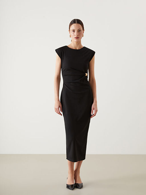 Bisiklet Yaka Elbise