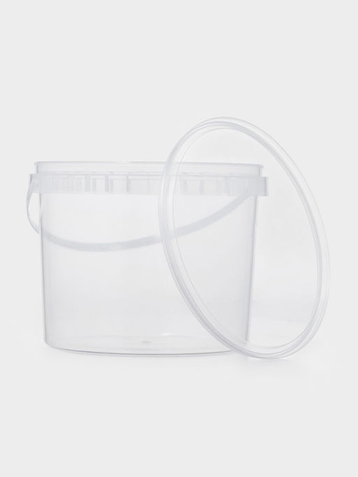 Цена за 60 шт. Ведро одноразовое с крышкой, 3 л, d=19 см, пластик пищевой, прозрачное - Simaland фото 4