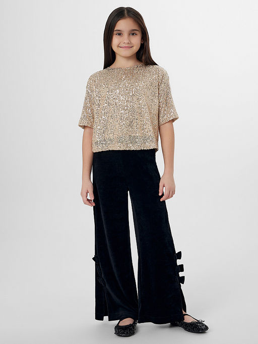 Брюки для девочек с декоративными бантиками - Mark formelle фото 2