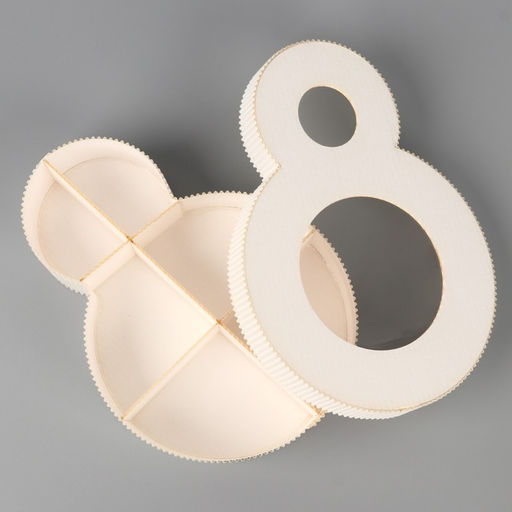 Коробка подарочная, кондитерская упаковка 8 марта белая, 22?16?5 см