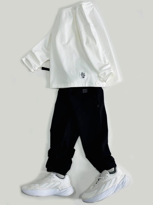 Спортивные штаны на резинке 22-0517 черный|зеленый - Mini maxi фото 22