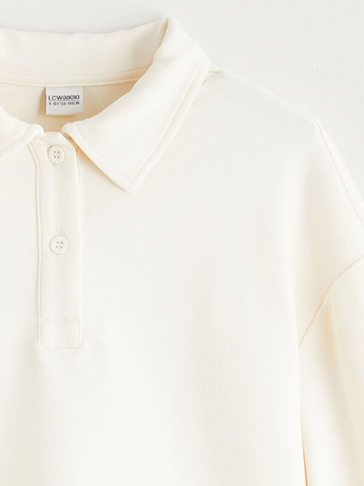 K?z ?ocuk Polo Yaka Soft Touch Sweatshirt
