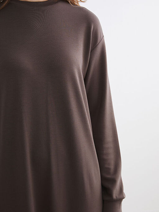 Bisiklet Yaka Sweat Elbise