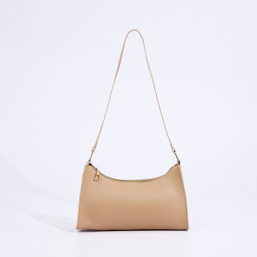 Сумка-багет на молнии, цвет бежевый - Nazamok фото 2