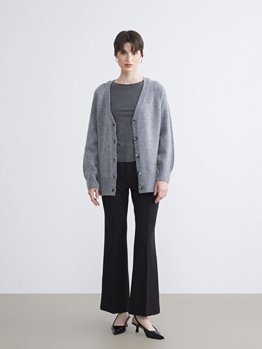 V Yaka Kad?n Triko H?rka