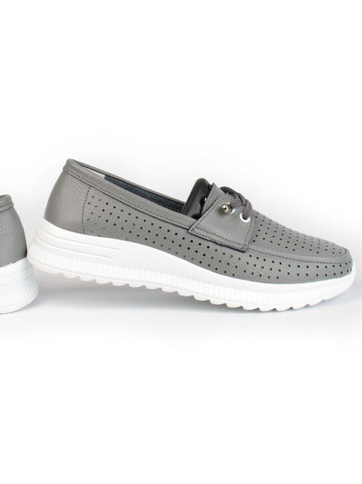 03-ZL-8861 DK. GRAY Полуботинки женские (натуральная кожа) - Фабричный китай фото 13