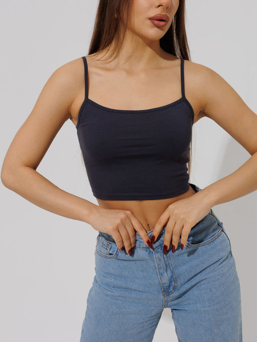 Женский топ на бретелях Lingeamo графит ЛТ-05 (33)  фото 4