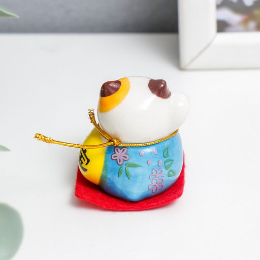 Сувенир керамика Манэки-нэко с аксессуарами 4,5х3,8х4,6 см набор 5 шт - Simaland фото 4