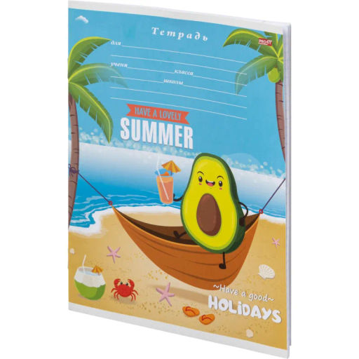 Цена за 2 шт. Тетрадь клетка 12л. Фруктовый отдых, ассорти, 12-4375