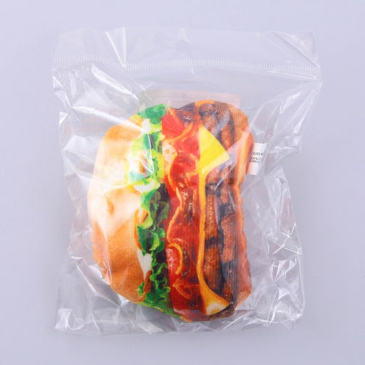 Игрушка для собак с пищалкой Бургер из текстиля, 12 х 9,3 см - Пушистое счастье фото 4