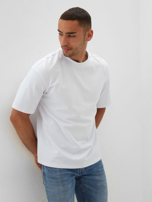 Футболка мужская MINAKU OVERSIZE FIT, размер 46, белая