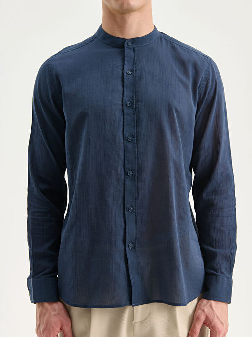 Regular Fit Hakim Yaka Uzun Kollu Erkek G?mlek