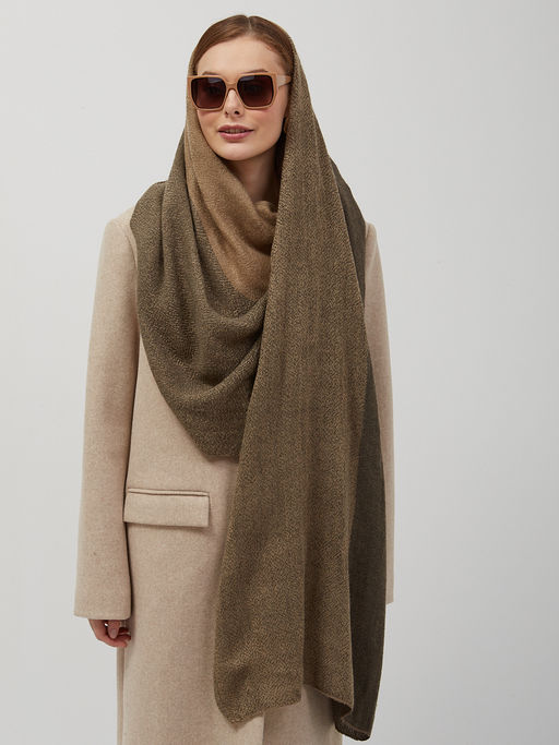 в составе шерсть Тонкий,мягкий двусторонний палантин из трикотажного полотна неплотной вязки - Tantino фото 8