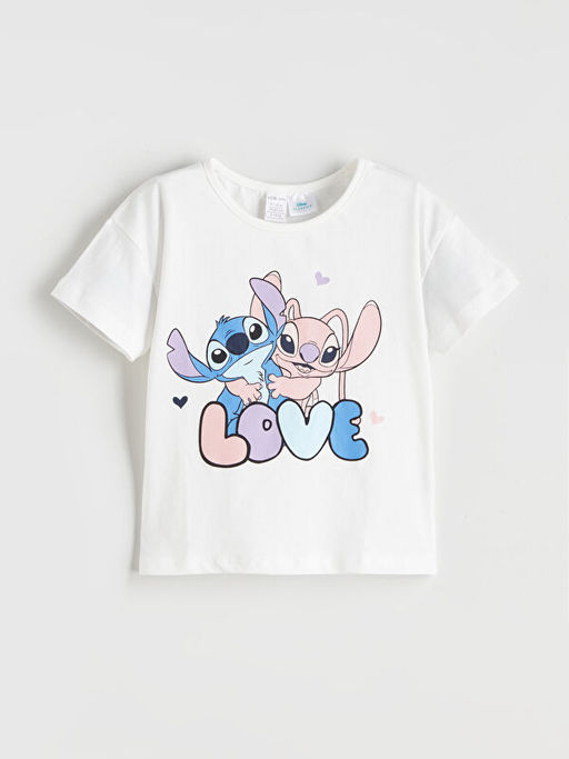 Lilo & Stitch Bask?l? K?z Bebek ?ortlu Pijama Tak?m