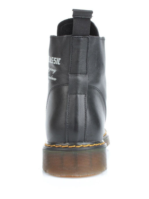 01-K-11031-1 BLACK Ботинки демисезонные женские (натуральная кожа)