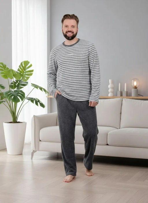 Пижама Вояж 2 серая, махра