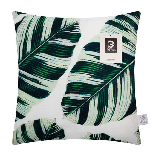 Наволочка декоративная Этель Тропики Leaves 40х40 см, велюр фото 5