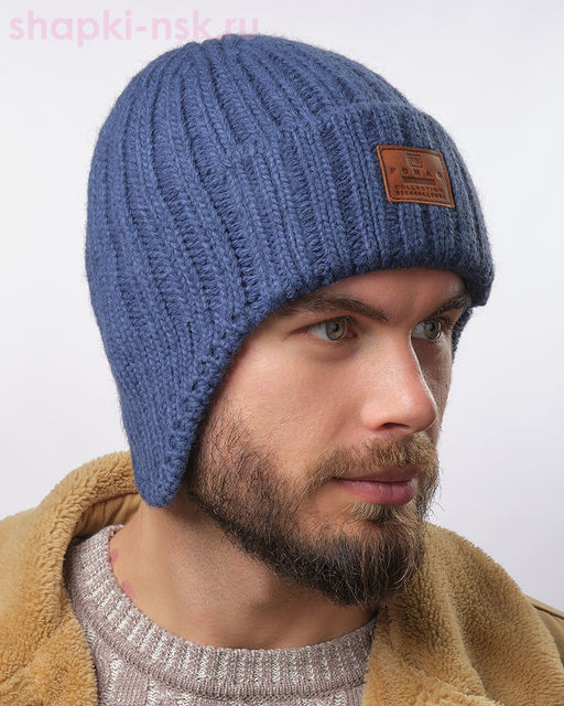 D 195 Ушанка мужская флис (56-58)