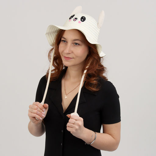 Панама детская «Милый зайка», уши поднимаются, р-р. 52-54