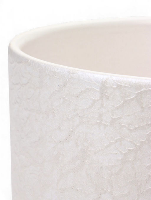 Горшок цветочный с поддоном 3 л, d18/h15,5 см белый керамика, "Перл" (М)