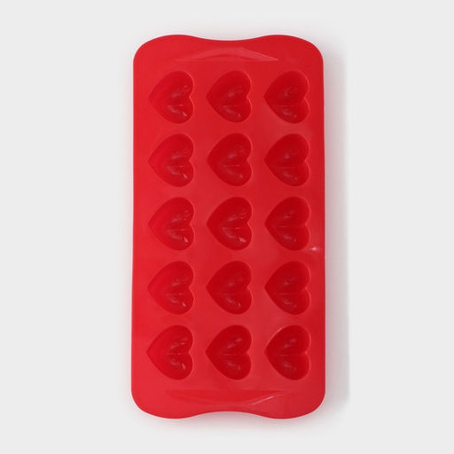 Форма для конфет и шоколада Доляна Сердечки, силикон, 20.5?10 см, 15 ячеек (3?2.6 см), МИКС  фото 3