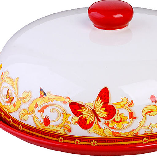 30784 Блюдо д/блинов с крышкой 23,8х23,8х9,7см 2пр Романтика дол LR (х12) - Mayer&boch фото 2