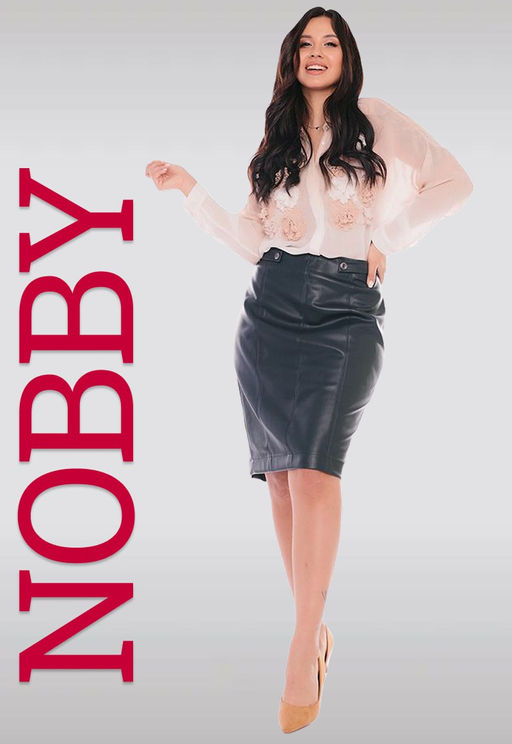 NOBBY, Юбка Ю4500-4 (темно-синий) (эко-кожа)