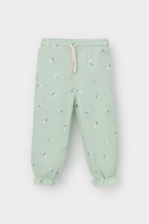 КР 400796/пастельно-зеленый,милые цветочки к543 брюки д/дев яс