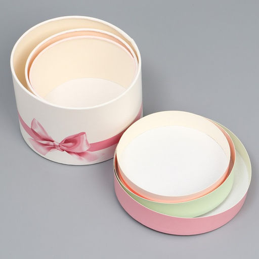 Набор шляпных коробок 3 в 1 Нежность, 16 х 10, 14 х 9, 13 х 8,5 см - Дарите счастье фото 4