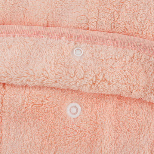 Парео махровое "Свежий букет" 70х175см, хлопок 100%, на резинке с липучкой, на кнопке, с вышивкой; с чалмой на пуговице 68х25см, персиковый (Китай)