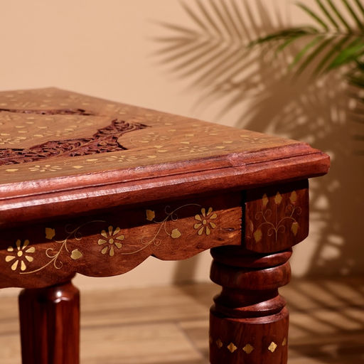 Столик кофейный, 38×38×42 см, дерево шишам