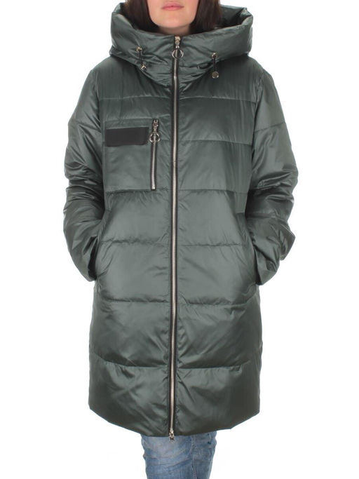 S21121 GRAY/GREEN Куртка зимняя женская (150 гр. холлофайбера) - Fashion фото 2