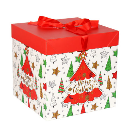 Цена за 12 шт. Коробка подарочная 15x15x15 см складная / 127-S /уп 12/840/Новый год - Галеонтрейд фото 2