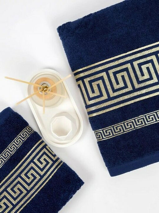 Махровое полотенце Эллада- индиго 50*90 см. хлопок 100% - Лен поволжья фото 4