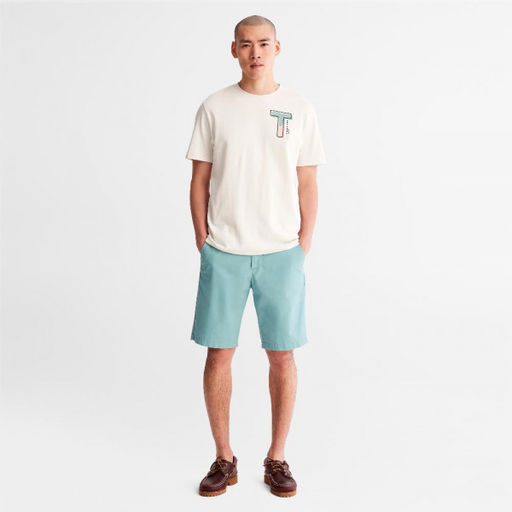 Мужская футболка Timberland Timber Fresh - SS Chest Graphic Interlock Anti-odor Tee Regular белая  фото 3