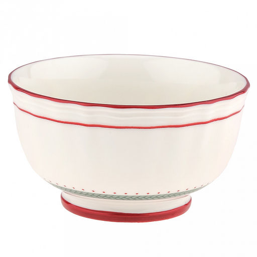 "Карельская брусника" Пиала фарфоровая 500мл, д12,7см, h7см, с деколью, отводка, волнистый край, белый (Китай)