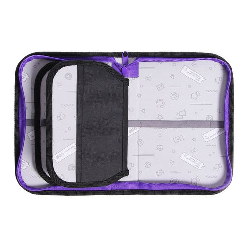 Пенал школьный, 3 секции, 14×21×4 см «Знаки»