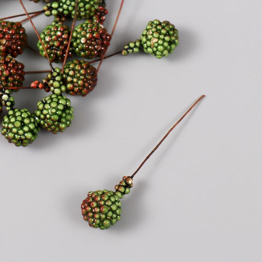 Декор для творчества «Ежевика», набор 25 шт., коричнево-зелёный, 1.4×1.4×6.3 см